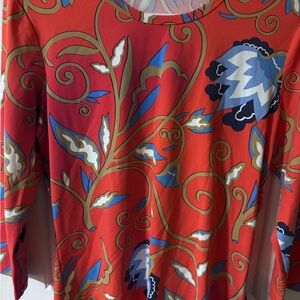 J. McLaughlin Nylon Floral‎ Blouse M